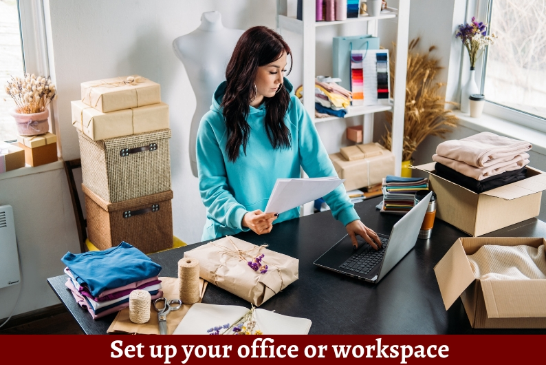 Set up your office or workspace